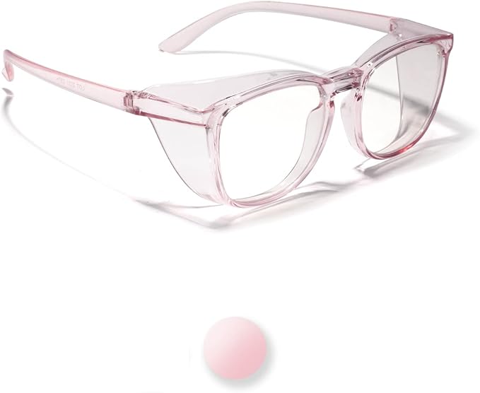 LianSan Oversize Anti-Fog Safety Glasses for Nurses, Z87.1 Certified Goggles for Women, Square UV Protection