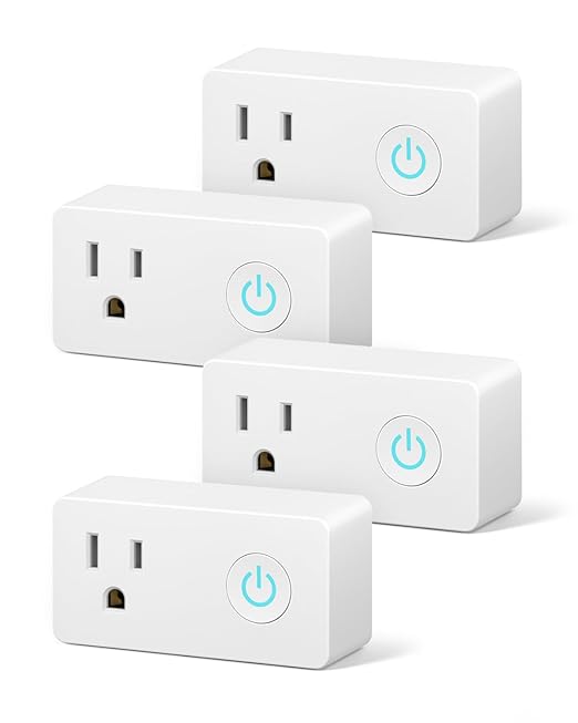 BN-LINK WiFi & Bluetooth Smart Plug, Heavy Duty Smart Timer Outlet Works with Alexa & Google Home Assistant, Remote & Group Control, No Hub Required, ETL & FCC Certified, 2.4GHz WiFi Only, 4 Pack