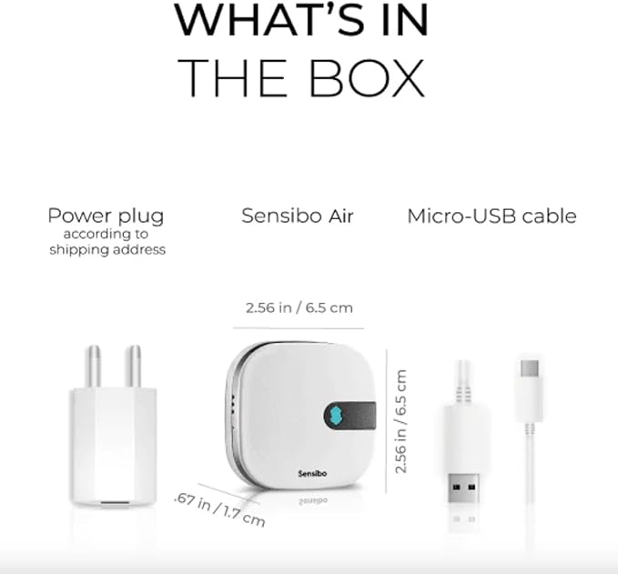 Sensibo Air - Smart Air Conditioner Controller. Apple HomeKit Certified. 60-Seconds Installation. Maintains Comfort and Energy Saving Features. Compatible with Google, Alexa, Apple HomeKit & Siri