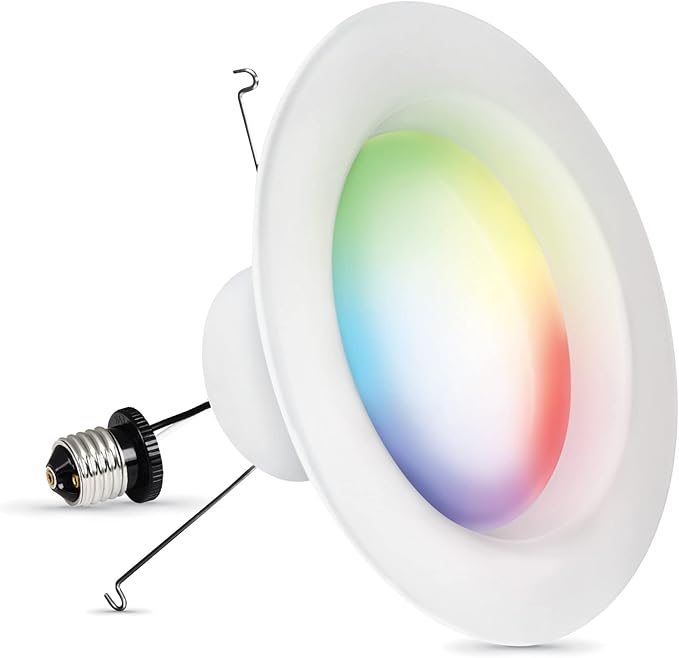 Feit Electric Smart Recessed Downlights, 5/6-Inch, 75W Equivalent, Color-Changing & Tunable White, 1000 Lumens, Dimmable, Compatible with Alexa/Google Assistant, LEDR6/RGBW/AG/3, 3 Pack
