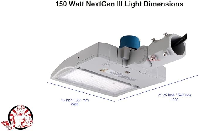 150 Watt LED NextGen III Parking Lot Lights - 21,000 Lumen - 5000K - Slip Fit Mount - with photocell - Silver/Gray Housing