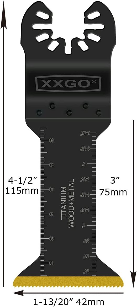 XXGO 120 Pcs Oscillating Multitool Blades Accessories Kits Compatible with Bosch, Chicago, Craftsman, Dremel, Fein, Harbor Freight, Milwaukee, Porter Cable, Ridgid, Ryobi, Rockwell XG1201