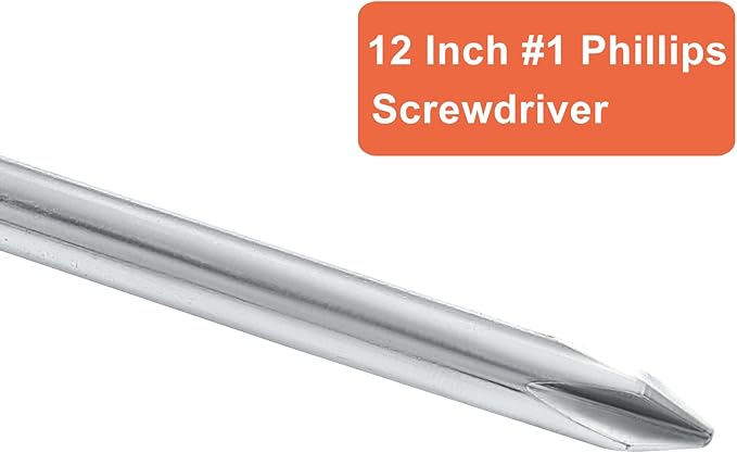 Piutouyar 12 Inch Phillips Screwdriver, Extra Long Shaft Cross Head Screwdriver With Magnetic Tip, Ideal for Home Improvement