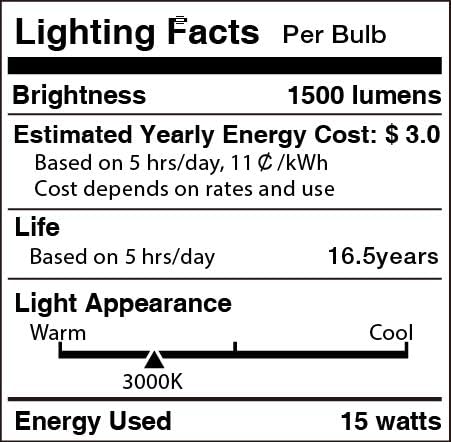 gezee 15W LED Cylindrical Bulb, 3000K(Warm White), E26 LED Light Bulbs 120 Watt Equivalent,1500lm, LED Chandelier Bulbs, Non-Dimmable LED Lamp(3-Pack)