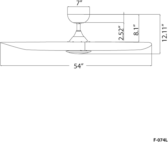 Swirl Indoor and Outdoor 3-Blade Smart Ceiling Fan 54in Soft Brass Matte White with 3000K LED Light Kit and Remote Control works with Alexa and iOS or Android WAC App