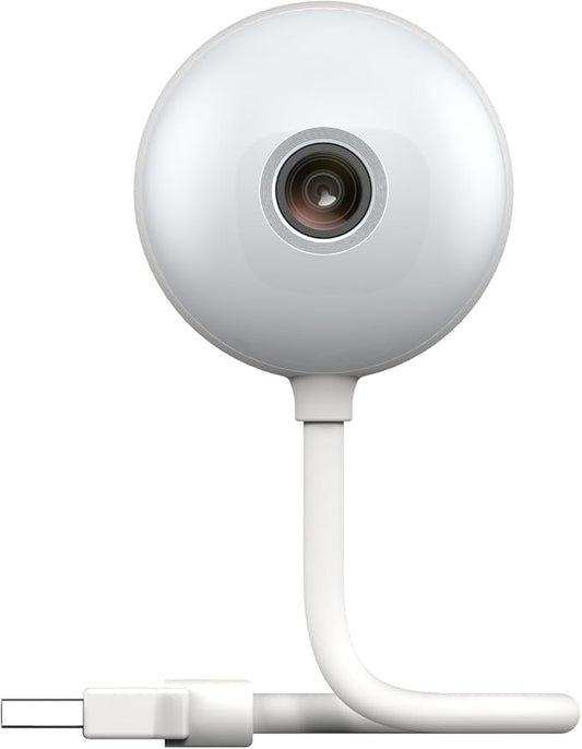 Luna Small Indoor Camera, 2.4GHz Wi-Fi, Color Night Vision, Spotlight, Smart GenAI Alerts, Flexible 6 in USB Short Cord, Compact Room Cameras for Home Security, Easy Install