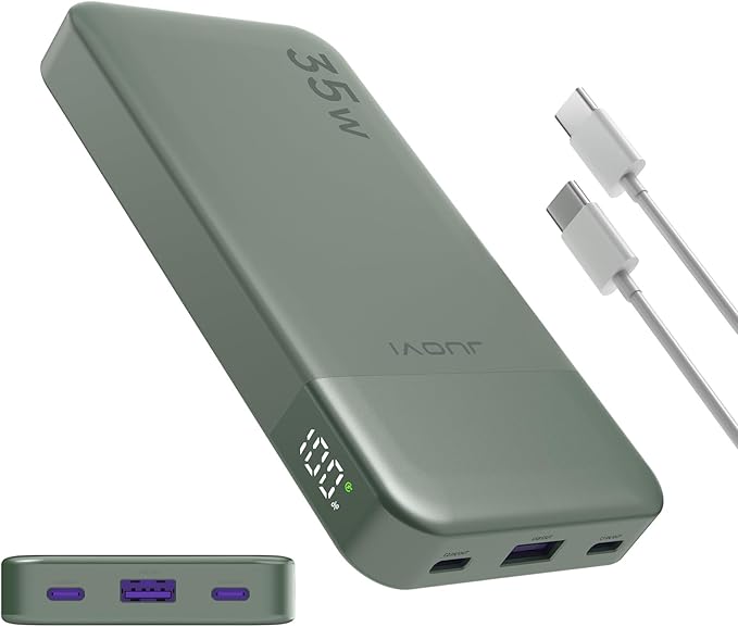 Power Bank 10000mAh, 35W Portable Charger,Fast Charging Portable Battery Pack with PD 3.0 & QC 4.0, USB C Portable Power Bank for iPhone 15 14 13 Series, Galaxy, Tablet, Switch, and More(Green)