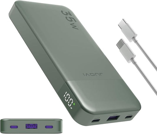 Power Bank 10000mAh, 35W Portable Charger,Fast Charging Portable Battery Pack with PD 3.0 & QC 4.0, USB C Portable Power Bank for iPhone 15 14 13 Series, Galaxy, Tablet, Switch, and More(Green)