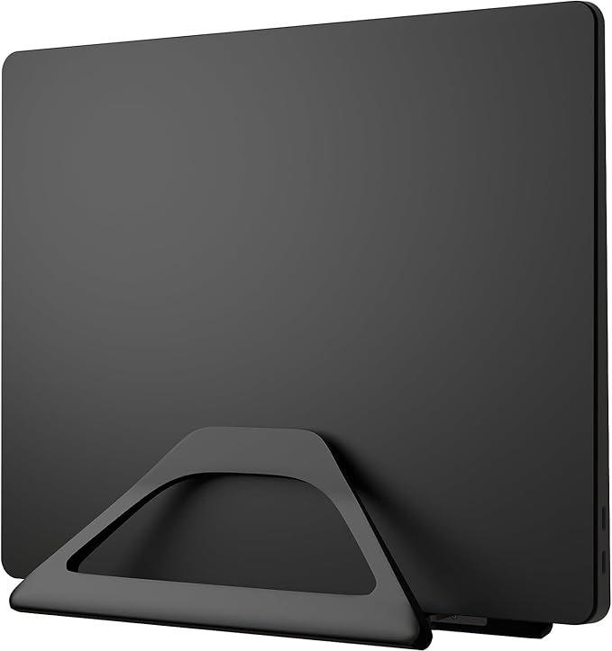 Elestoria Vertical Laptop Stand Holder- Adjustable Laptop Holder Vertical fits All MacBook, Chromebook & Gaming Laptops - Black