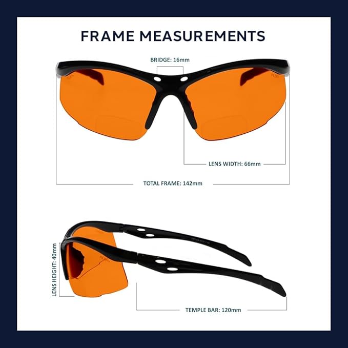 Bifocal Safety Glasses - Safety Glasses with Readers for Healthcare, Woodworkers, Motorcyclists, Workshop - Ansi Z87+