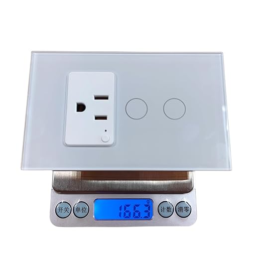 Smart WiFi Light Switch, No Hub Required, Compatible with Alexa and Google Assistant, Single Pole, White (White), ky-861+2