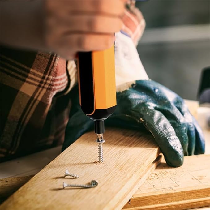 Electric Screwdriver, Cordless Screwdriver Kit, 4V 3-Speed Magnetic Bits Precision Screwdriver Set, Rechargeable Power Screwdriver, with Aluminium Box