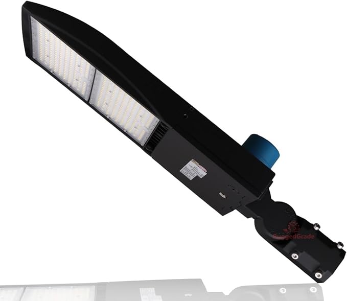42,000 Lumen - 300 watt NextGen III LED Shoebox Lights - 3000K Warm White - with Photocell - Slip FIT Mount -10KV Surge