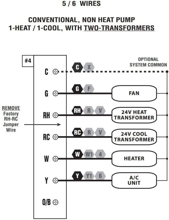 Lux Pro All in One Non Programmable and Programmable Thermostat; 7 and 5/2 Day Settings for Digital Energy Saving; Multi Stage Heating, AC Systems; Easy DIY, P711-Vertical, 1 Unit, Batteries Included
