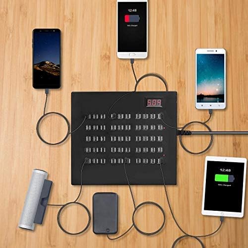 USB Charging Station,100 Ports USΒ Power Station Multi Port USΒ Wall Charger Adapter Phone Noninterference Multiport Desktop USB Rapid Charger for Hotel School Shopping Malls