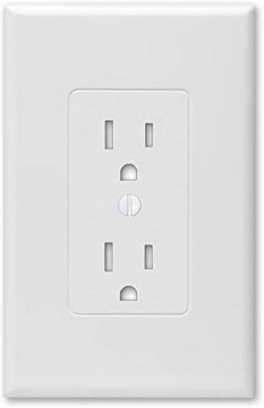 Taymac 2600W Masque Revive Polycarbonate White 1-Gang Cover, Replaces Old and Discolored Wall Plate for Electrical Outlet, Decor and Home Improvement Essentials