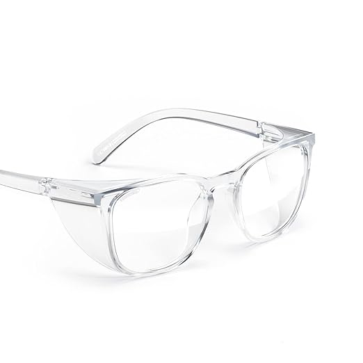 Stoggles Square Z87.1 Certified Polycarbonate Safety Glasses, Scratch & Shatter-Proof, Blue-Light & UV Blocking Lens, Top & Side Shields, Anti-Fog Dip Coated, Durable, Protective & Stylish Eyewear