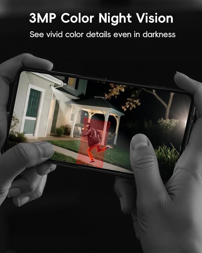 ZUMIMALL 9W Solar Security Cameras Wireless Outdoor, AOV 24/7 Recording Cameras for Home Security, 360° View, 2K Color Night Vision, 2-Way Talk, 2.4GHz WiFi, Auto Tracking, SD/Cloud/Alexa/AI