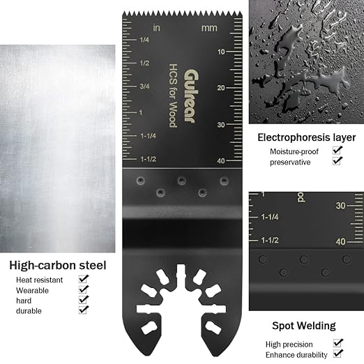 100Pcs Universal Oscillating Tool Oscillating Saw Blades,Oscillating Multitool Blades,Multi Tool Blades Kits,for Dewalt Ryobi Milwaukee tools for Cut Wood,Plastic&Metalm Ideal wood working accessories
