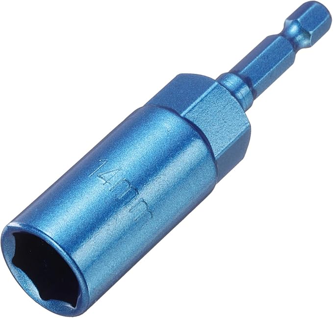 HARFINGTON Nut Driver 14mm Hex Drive Socket CR-V Steel Power Screw Drill Bits Socket Wrench Tools with 1/4" Quick Change Hex Shank for Power Drills Impact Drivers, Blue