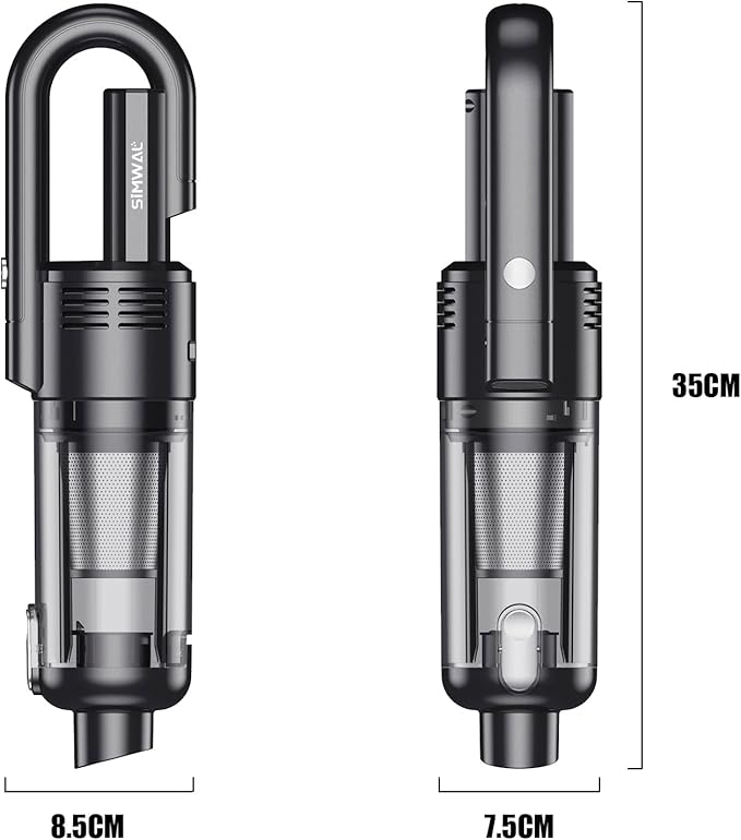 Handheld Car Vacuum Cleaner Cordless: 9500PA Powerful Suction Portable Lightweight Hand Held Vacuum - Large Capacity Battery Last Long Wireless Mini Vacuum With LED Light For Home Office Cleaning