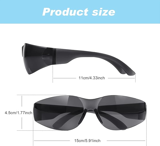 100 Pack Safety Glasses Bulk Protective Eyewear Goggles Eye Protection for Men Women Work Science Lab Construction