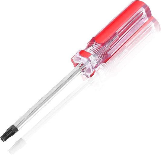 T20 Torx Security Screwdriver with Magnetic Tip Plastic Grip, Torx Screwdriver for Computer Repairing, Home Appliances(Red, 150mm/ 5.9")