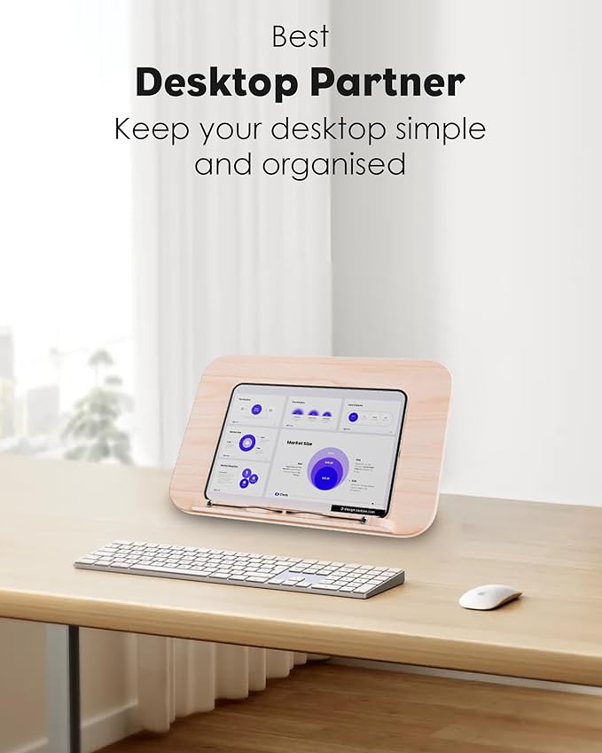 Laptop Stand Floor, Tablet Floor Stands Adjustable Height, Tall Laptop Podium Stand, Wood Music Stand, for Projector, Office, Meeting Room, Study