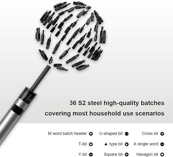 Wowstick SD 16 in 1 Portable Electric Screwdriver Kit with 0.9 to 3Nm Manual and Auto Dual Power Torque, Mechanical Switch, Speed Protection (Wowstick SD)
