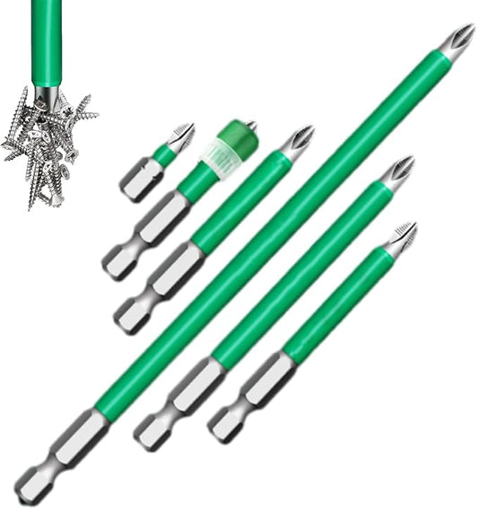Strong Magnetic Durability Screwdriver Drill Bit Set, Magnetic Screwdriver Bit Set, Electric Precision Screwdriver Set, 25 50 65 70 90 150mm, Multipack Household Tool (6 pcs/1 set)