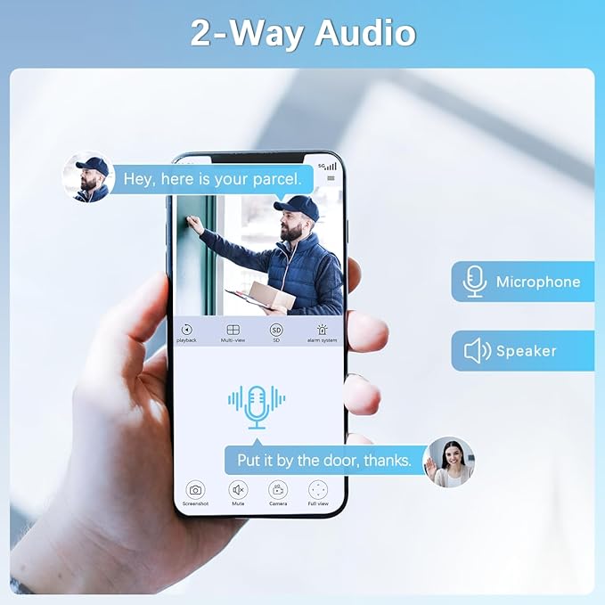 【PTZ Digital Zoom & 60-Day Storage】 Wired Security Camera System,Home NVR Video Surveillance Systems,Outdoor POE Security Cameras System