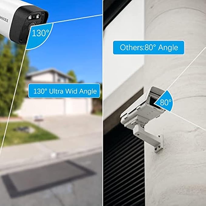 (Auto-Tracking & 2-Way Audio) PTZ WiFi Outdoor Security Camera System Pan 5MP Wireless Cameras System 10 Channel DVR Video Surveillance