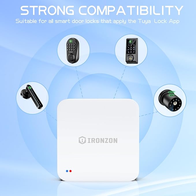 Tuya Gateway for Smart Door Lock -Remotely Control Smart Fingerprint Door Lock via Tuya App-Gateway Smart Hub Compatible