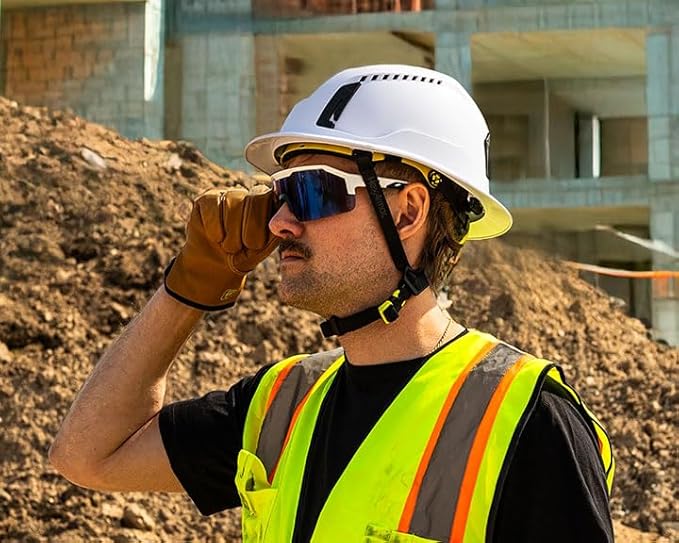 HexArmor Shockwave Safety Work Glasses | ANSI Z87+, UV, Anti-Fog, Polarized