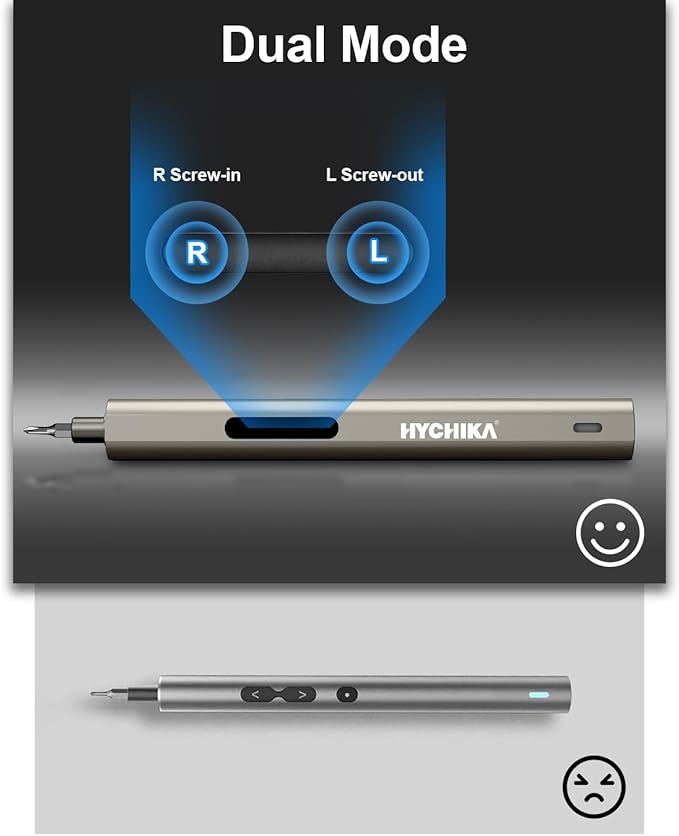 HYCHIKA Precision Screwdriver Set, Mini Electric Screwdriver 67-in-1 with 52 Magnetic Bits, 3 Torque Settings, LED Light & Rechargeable Repair Tool Kit for Computer Phone Camera