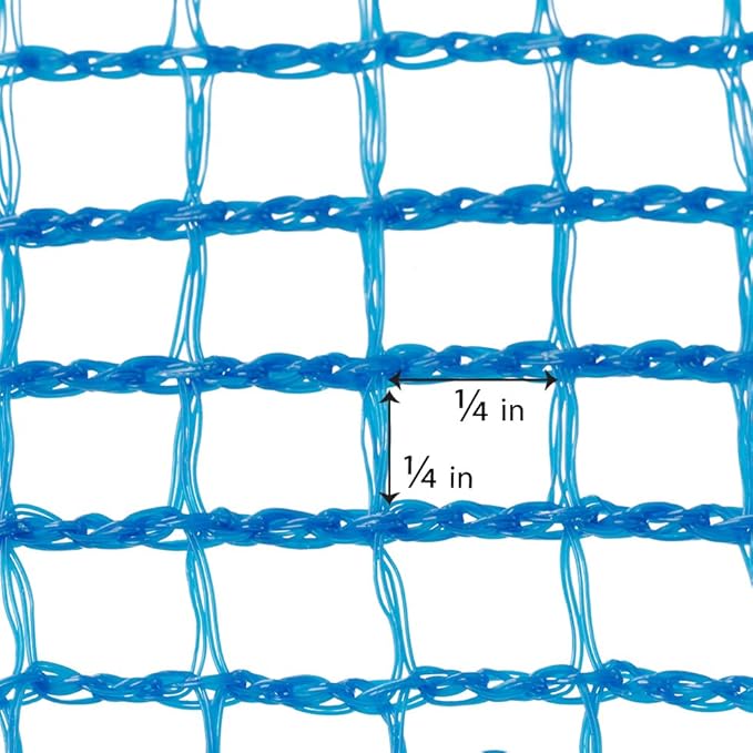 Debris Safety Netting Fire Retardant (4' x 150', Blue)