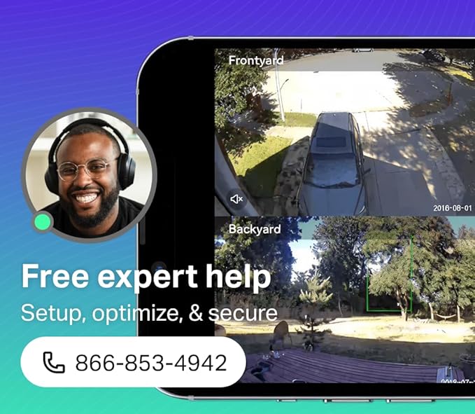 WYZE Duo Cam Pan Indoor/Outdoor IP65 2K 360° Pan/Tilt Smart Home Security Camera with Color Night Vision, Compatible with Alexa & Google Assistant, White