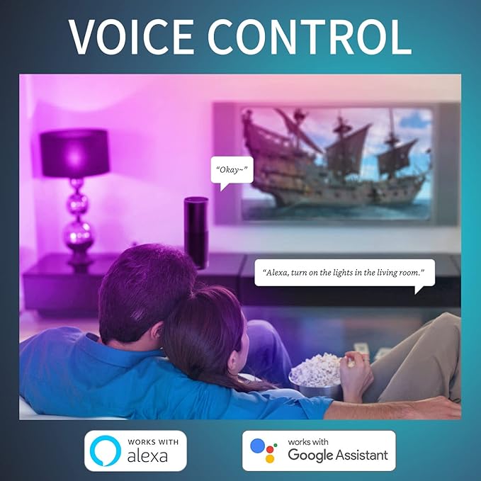 ANWIO Smart Light Bulbs, Smart Candelabra LED Bulb, Smart Chandelier Light Bulbs, 4.9W (40W Equivalent) 470LM, E12 Smart Bulbs, Compatible with Alexa Google, Only 2.4GHz WiFi No Hub Required, 2 Pack