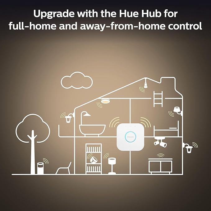 Philips Hue BR30 85W Smart LED Light Bulbs - White Ambiance - 4 Pack - 1200LM - E26 - Indoor - Control with App - Compatible with Alexa Google Assistant, and Apple Homekit