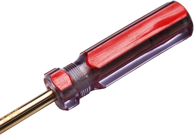 Non-Sparking 3/8 Inch Slotted Flat Screwdriver, Beryllium Bronze Copper Non Spark, 8 Inch Working Length, Spark Free Safety, Non-Magnetic and Corrosion-Resistant