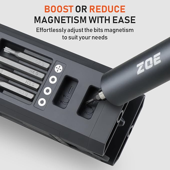ZOE Electric Screwdriver, Mini Precision Screwdriver Set Cordless Screw driver Kit Small Power Magnetic Storage Bits, Settings Repair Tool Kit for Electronics Laptop Phone Camera Glasses Watch