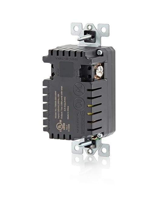 Leviton T5638-W 18W USB Type-A/C in-Wall Charger with 15A Tamper-Resistant Outlet, USB Charger for Smartphones, Not for Laptops, White