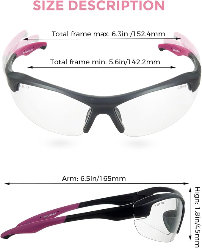 Anti-Fog Safety Glasses Clear Work Goggles Eye Protection for Shooting Sports Eyewear Scratch Resistant Lens