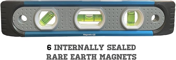 Swanson Tool Co TL009M 9-Inch Magnetic Shock-Resistant Short Torpedo Level