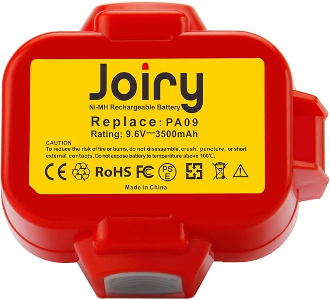 Joiry 9.6V 3500mAh Replacement Ni-MH Battery Compatible with Makita PA09 9120 9122 9134 9100 9100A 9101A 9102 6207D 192595-8 192596-6 192638-6 193977-7 638344-4-2