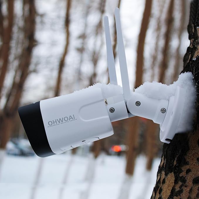 《2-Way Audio & 130°Wide Angle》Wireless Security Camera System Outdoor with 4-Antenna NVR, WiFi Cameras for Home Video Surveillance Systems