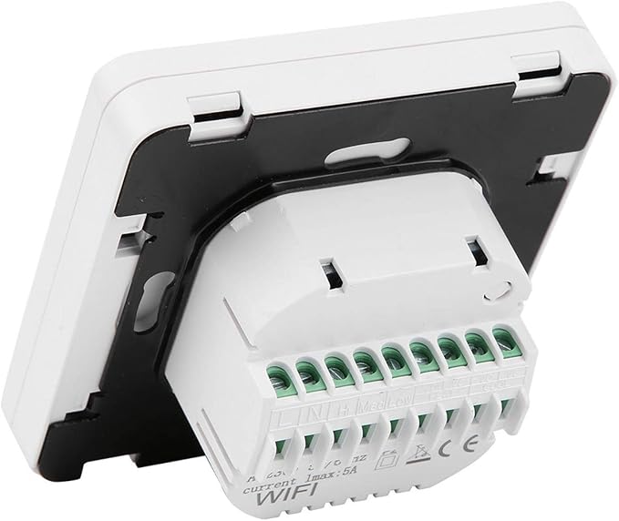 Digital Fan Coil Thermostat for Central AC - Smart Programmable Temperature Controller with LCD Display (5-35°C Range) - 4 Speed Modes, Universal for HVAC Systems (AC200-240V)