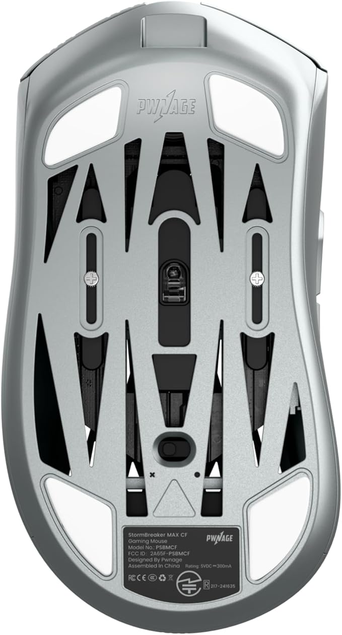 PWNAGE Stormbreaker Max CF Wireless Gaming Mouse 8kHz - 45grams Ultralight Esports Pro Gamer Flawless Professional Xero PAW3950 Optical Sensor 36,000 DPI - 8000Hz -100% PTFE Skates Large Ergo - Ninja