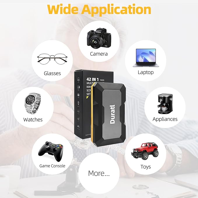 42 in 1 Magnetic Screwdriver Set with 40pcs Magnetic Bits, DIY Ratchet Screwdriver Set with Detachable Ratchet Handle, Portable Compact Repair Tool Kit for Furniture, Computer & Bicycle Repair