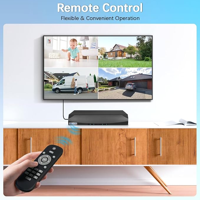 【90-Day Storage & 2-Way Audio】 5MP Outdoor Wired Security Camera System, Wired Home Security Camera System, Home Video Surveillance System